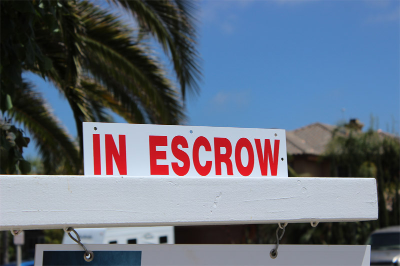 In Escrow sign